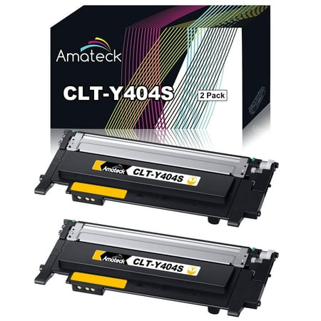 Amateck Compatible Toner Cartridge Replacement for Samsung CLT-Y404S Yellow 2 Pack for Xpress C430, C430W, C480, C480W