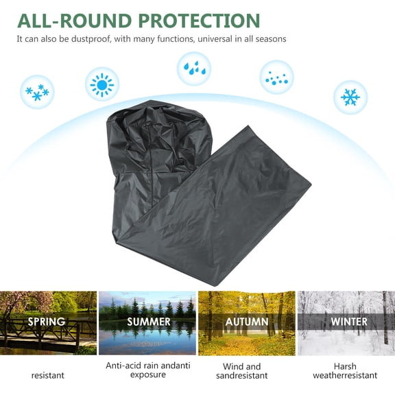 Luxshiny Outdoor Heater Cover with Zipper, Polyester Black Protector for Patio