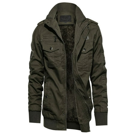 Cashmere Storm Jacket - Men's Winter Military Clothing Pocket Tactical Outwear Thickened Cashmere Coat