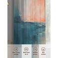 thumbnail image 6 of Abstract Sunrise Sunset Sheer Curtains 54 Inches Long 2 Panels Ocean Modern Oil Painting Light Filtering Semi Sheer Window Curtains Drapes for Bedroom Living Room 52"x54", 6 of 7