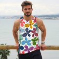 thumbnail image 5 of Rocae Colorful Butterflies for Men's Workout Tank Top Men's Running Tank Top Dry Fit Athletic Workout Tank Tops4X-Large, 5 of 9