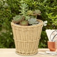thumbnail image 1 of Cesta de maceta tejida para plantas de interior y exterior, maceta de ratán de imitación de plástico para suculentas, almacenamiento y decoración del hogar, 1 of 5