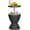 Black2, variant on PATIOEASY 17 Inch Resin Insulated &Cooler Table,Outdoor Ice Bucket with Lid,Rattan Cooler Bar Table for Freezer,Parties,Poolside, Deck, BBQ-Black