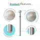 thumbnail image 3 of HYTOOS, bola de grano fino, limpieza de cutículas, brocas para uñas, broca de diamante ruso, seguridad debajo del limpiador de uñas para cutícula, piel muerta, 3 of 5
