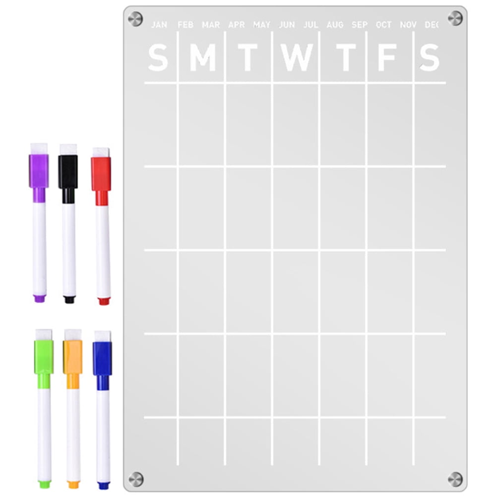 1 Set of Acrylic Memo Board Dry Erase Board Fridge Board List Writing