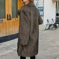 thumbnail image 7 of Lovzfmll Winter Coats for Women, Solid Color Stand Collar Coat, Faux Fur Plush Trench Jacket, Winter Clothing, 7 of 7