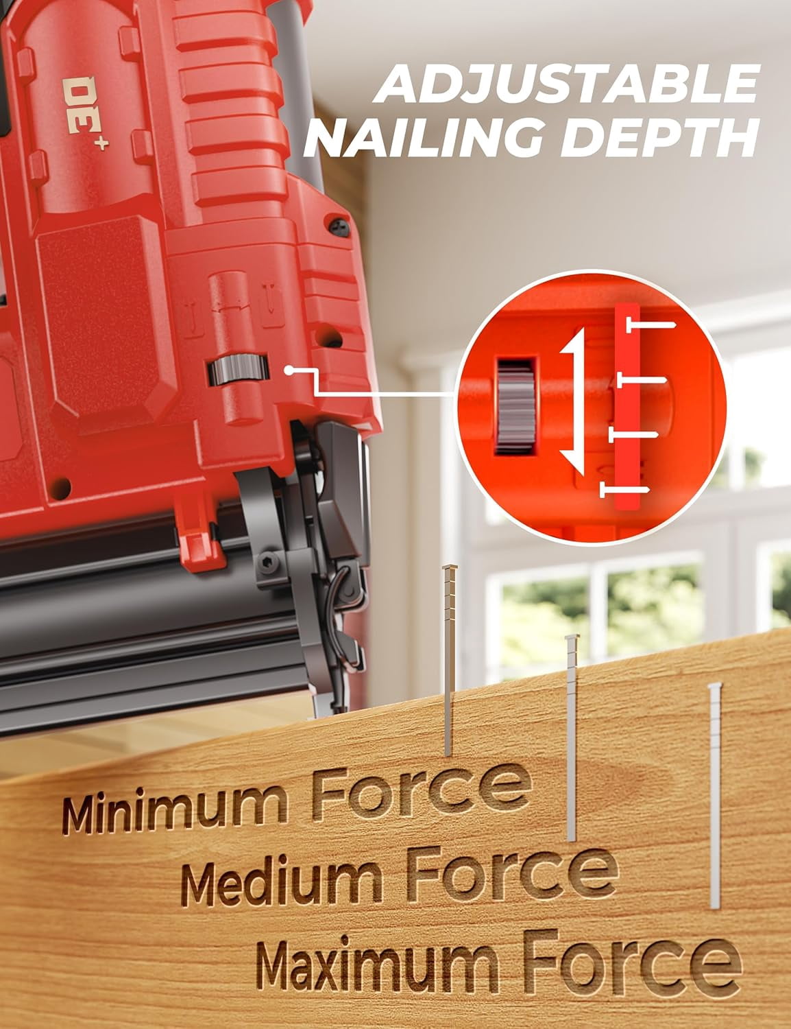 18V Cordless 18GA Brad Nailer, 2 in 1 Electric Stapler Gun for Milwaukee 18V Battery (Bare Tool)