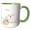 Green/White, variant on 3drose, Delicate Butterfly Scroll, 11oz Mug