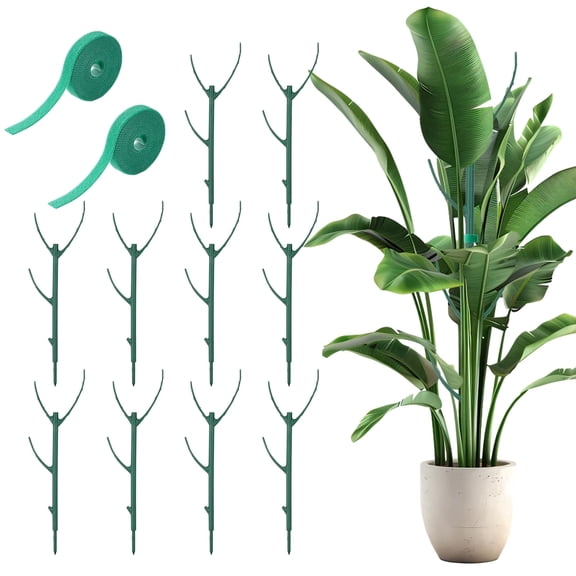 urorentea 10Pack Stackable Monstera Plant Support ,Climbing Plant Support Structures,Plant Stakes for Indoor and Outdoor Plants Use,Plant Holder Stick Moss Pole for Support Tall Potted Plants