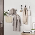 thumbnail image 6 of erfcxs 8 Pack Coat Hooks 20lb Load Bearing Wall Hook For Hanging(Max) Coat Rack Wall Mount Double Hooks For Bag Towels Hats Keys Black, 6 of 6
