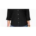 thumbnail image 3 of Style & Co Women's Utility Shirt Black Size Medium, 3 of 3