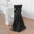 thumbnail image 2 of BalsaCircle 50 Black Extra Premium Chiffon Chair Sashes Bows Ties Ceremony, 2 of 7