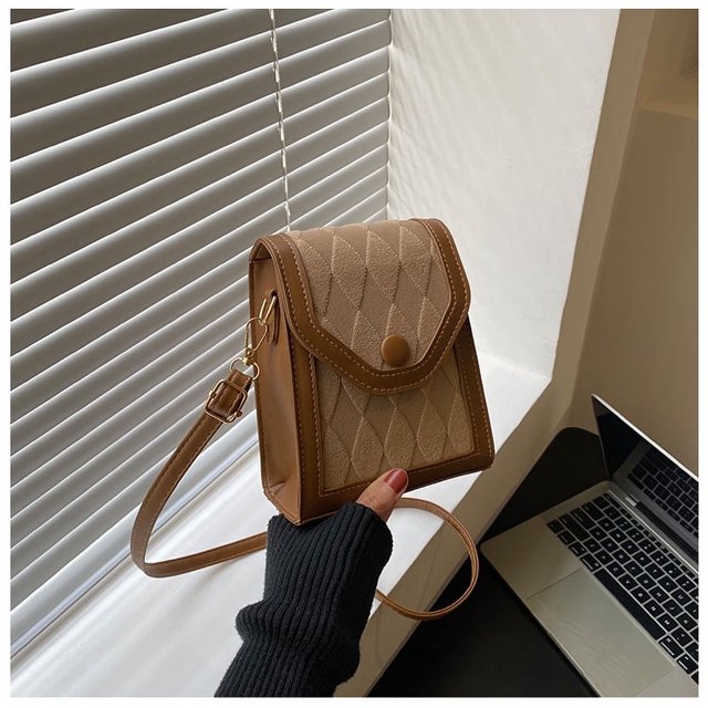 Bolso pequeño con diamantes de imitación para mujer, bandolera de hombro con textura para teléfono móvil, estilo celebridad de Internet, primavera 2025