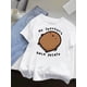 thumbnail image 1 of [Cute Potato Tee] Soft Cotton Women's Cute Potato Graphic Tee | Casual Round Neck Short Sleeve T-Shirt, Potato Print, Sizes S-XXL | Perfect for Spring and Summer, Casual Wear, Fun Casual , Smoot, 1 of 6