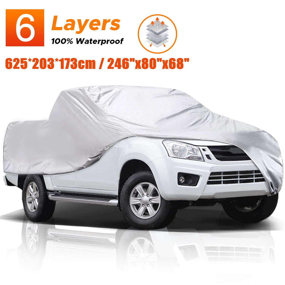 Lowest Price OxGord Auto Cover 1 Layer Dust Cover Fits up to 206 Inches and Truck Van Ready-Fit Semi Glove Fit fro SUV 