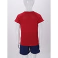 thumbnail image 6 of iixpin Kids Boys Sports Shorts Set Football Team Training Uniform Shirts and Shorts Set Red 14-15, 6 of 7