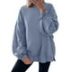 thumbnail image 1 of Sudadera con capucha para mujer,Suéter de mujer con abertura y dobladillo de patchwork, manga larga, cuello redondo, poliéster, ropa informal, para uso doméstico y diario, sopatenor, 1 of 7