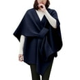 thumbnail image 2 of Pyhlmscde Women's Large Front Poncho Sweater Wrap Shawls Cape, Ponchos for Women, Shawl Wraps for Women, Women Fall Clothes, 2 of 6
