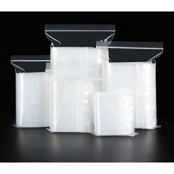 2 Mil 2ML Clear Zip Seal Plastic Bags Jewelry Zipper Top Lock Reclosable Baggies
