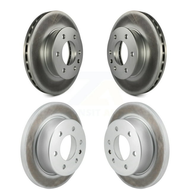 Genius Front Rear Coated Disc Brake Rotors Kit for Car Mercedes-Benz Sprinter 2500 3500 Freightliner 1500 KG-101812