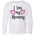 thumbnail image 3 of Inktastic I Love my Mommy- hearts Long Sleeve Youth T-Shirt, 3 of 5