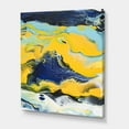 thumbnail image 3 of Designart ' Abstract Marble Composition In Blue and Yellow I ' Modern Canvas Wall Art Print, 3 of 4
