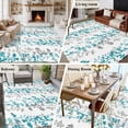 thumbnail image 5 of Area Rug for Living Room, Teal Blue Grey Botanical Non-Slip Indoor Large Carpet for Bedroom/Dining Room, Spring Floral Summer Farmhouse Washable Low-Profile Rectangle Floor Runner Rugs - 6 x 9 Ft, 5 of 8