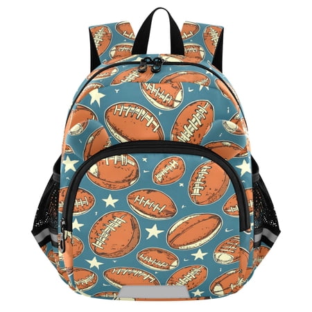 ALAZA Rugby Stars Football Mini Backpack School Bookbag Age 3-7 Medium