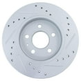 thumbnail image 3 of TRQ Rear Performance Brake Rotors Set Premium G-Coated Cross Drilled & Slotted Fits Select 2005-2009 Audi A4 A4 Quattro, 3 of 5