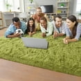 thumbnail image 2 of Homore Cute Fluffy Velvet Carpet Soft Washable Area Rugs for Bedroom/ Living Room Decoration,8'x10',Green, 2 of 8