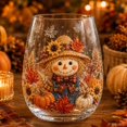thumbnail image 6 of Fall Glassware Stemless Glasses with 2D Print Pumpkin Maple Leaves Drinking Glasses for Halloween Parties, Thanksgiving Party Home Kitchen Decorations Gifts, 6 of 6