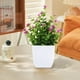 thumbnail image 1 of Artificial Plants Faux Greenery with Flowers | Realistic Plastic Decorative Potted Plant for Indoor Home, Bathroom, Kitchen, Office Desk Decor | 7x6x18cm | 1 Piece | Maintenance-Free, 1 of 6
