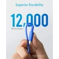 thumbnail image 4 of Anker Powerline II Lightning Cable 6ft Data Sync Charging for iPhon, MFi Certified |Blue, 4 of 6