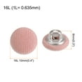 thumbnail image 2 of Uxcell 10pcs 16L Fabric Cloth Covered Button 10mm Metal Shank Round Sewing Buttons for Suits Dress Blouses, Pink, 2 of 5