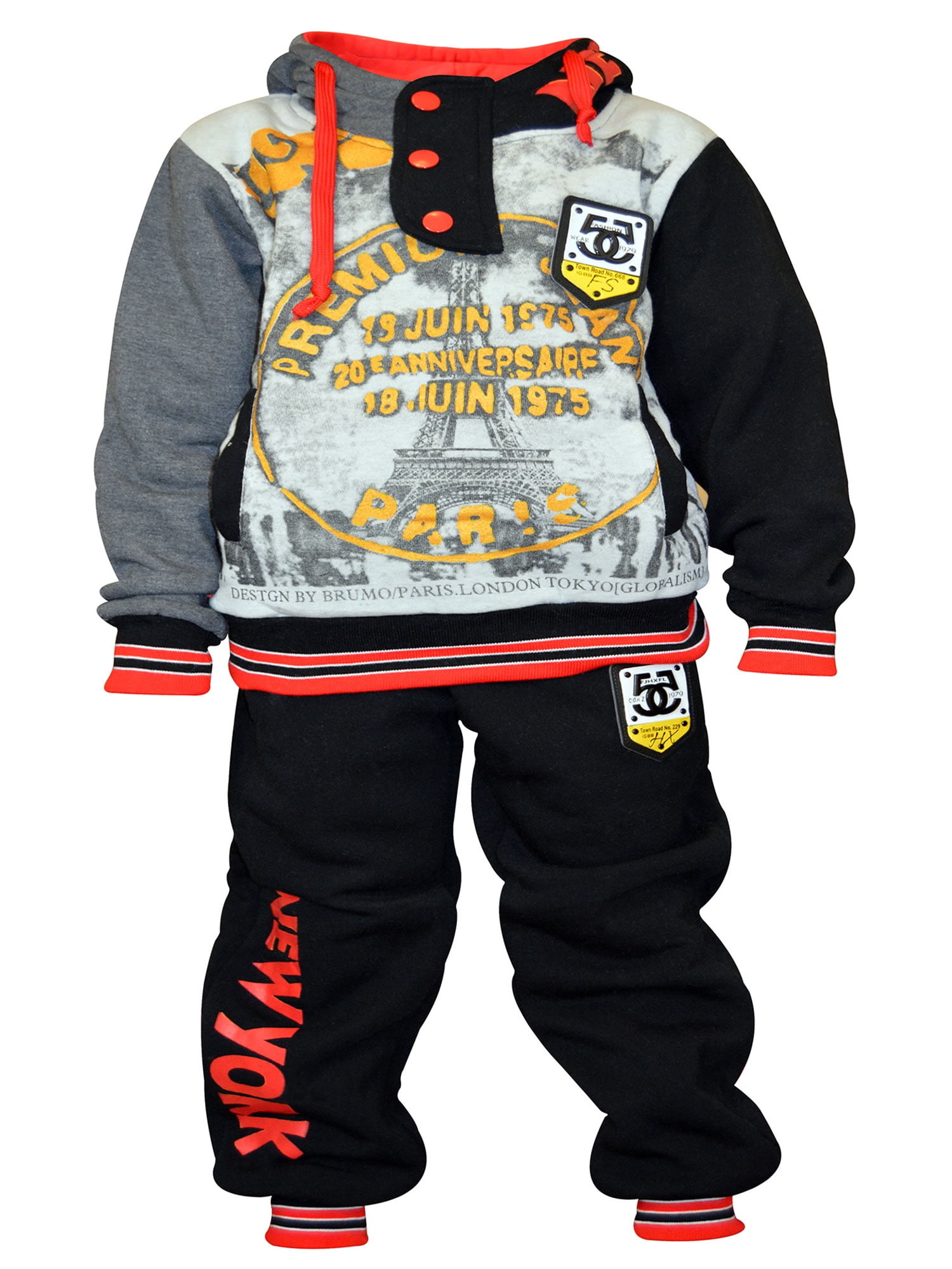 kids orange sweatsuit