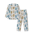 thumbnail image 1 of Balery Cartoon Poodle Dog Pijama para Hombre de Dos Piezas con Manga Larga, Conjunto de Dormir y Descanso Suave con Bolsillos-Medium, 1 of 7