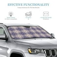 thumbnail image 3 of Kdxio Purple Floral Gingham Check Plaid Print Windshield Sun Shade, Foldable Sun Blocker for Car,Truck,SUV Automotive Interior Sun Protection,Reflective Shade for Front Windshield(Medium), 3 of 7