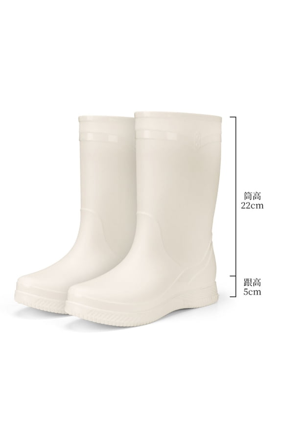 Womens Waterproof Mid Calf Rain Boots Tall Rubber Garden Boots Non-Slip Outdoor Work Mud Boot Boots Rain Shoes