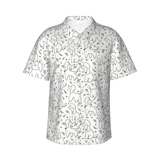 Fotbe Baby Cow Camisa Hawaiana Para Hombre Unisex - Camisa Casual De Verano Con Botones De Manga Corta De Algodon Y Lino Medium
