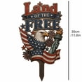 thumbnail image 3 of 4th of July Decoration Metal Yard Stake, 12" Outdoor Garden Decor Rustproof Metal Ornament for Patio Front Porch Flag Memorial Day Veterans Day Holiday Decorations, 3 of 8