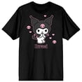 thumbnail image 2 of Sanrio Kuromi Anime Hearts Women's Black Tee Shirt-4XL, 2 of 3