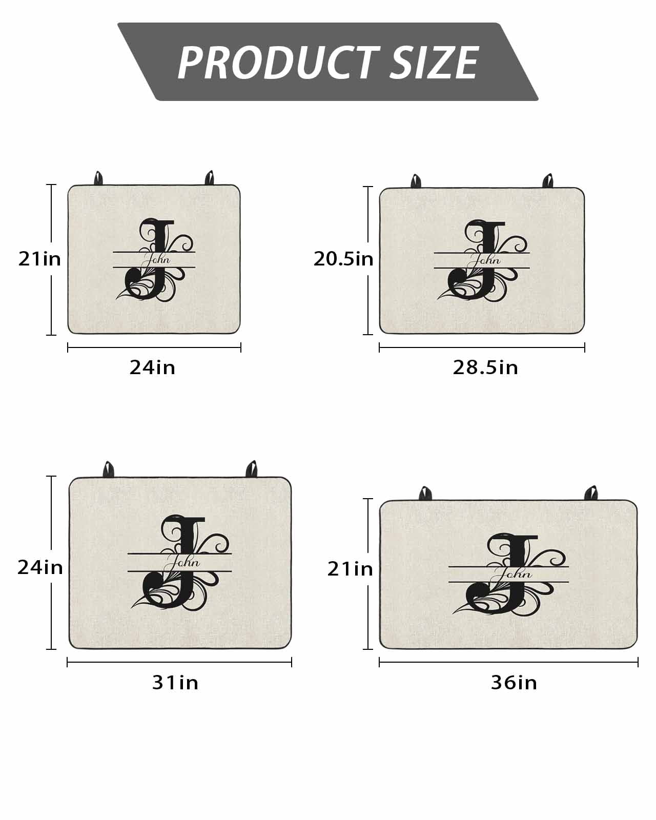 Stove Top Covers for Electric Stove, Letter J Glass Stovetop Cover Protector, Monogram Words Induction Cooktop Protector Oven Mat for Kitchen Countertop 24"x21"