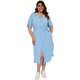 thumbnail image 5 of Vestido largo talla extra, modelo 1765 (Azul) azul 42 Roman Fashion Vestido extra 1765, 5 of 6