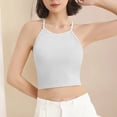 thumbnail image 2 of Sngxgn Adjustable Longline Sports Bra for Women Wireless Workout Padded Yoga Bra Cropped Tank Tops(White,M), 2 of 4
