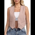 thumbnail image 2 of Chaleco de Traje Corto para Mujer, con Botones, Informal, Elegante, para Negocios. Rosa L, 2 of 9
