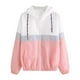 thumbnail image 2 of Camisas Para Mujer Tops Blusas Moda Manga Larga Bolsillo Color-Block Banda Elástica Cintura Chaqueta Con Capucha Odeerbi  ODB141276, 2 of 3