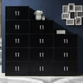 thumbnail image 5 of Hodedah HID 44 Armoire de Rangement Fermée à 8 Portes pour la Maison et le Bureau, Noire, 5 of 5