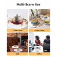 thumbnail image 2 of 15 Inch Round Placemats Set of 6, Orange Eucalyptus Non Slip Heat Insulation PP Table Mats, Fall Weeping Botanical Leaf Watercolor Washable Place Mats for Kitchen Dining Party Table Decor, 2 of 7