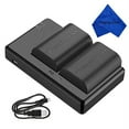thumbnail image 2 of PZ 2-Pack of LP-E6N Batteries and Dual Battery Charger for Canon EOS R, EOS 60D, EOS 70D, EOS 80D, EOS 5D III, EOS 5D IV, EOS 5Ds, EOS 6D, EOS 6D Mark II, EOS 7D, EOS 7D Mark II, XC15 DSLR Cameras, 2 of 2