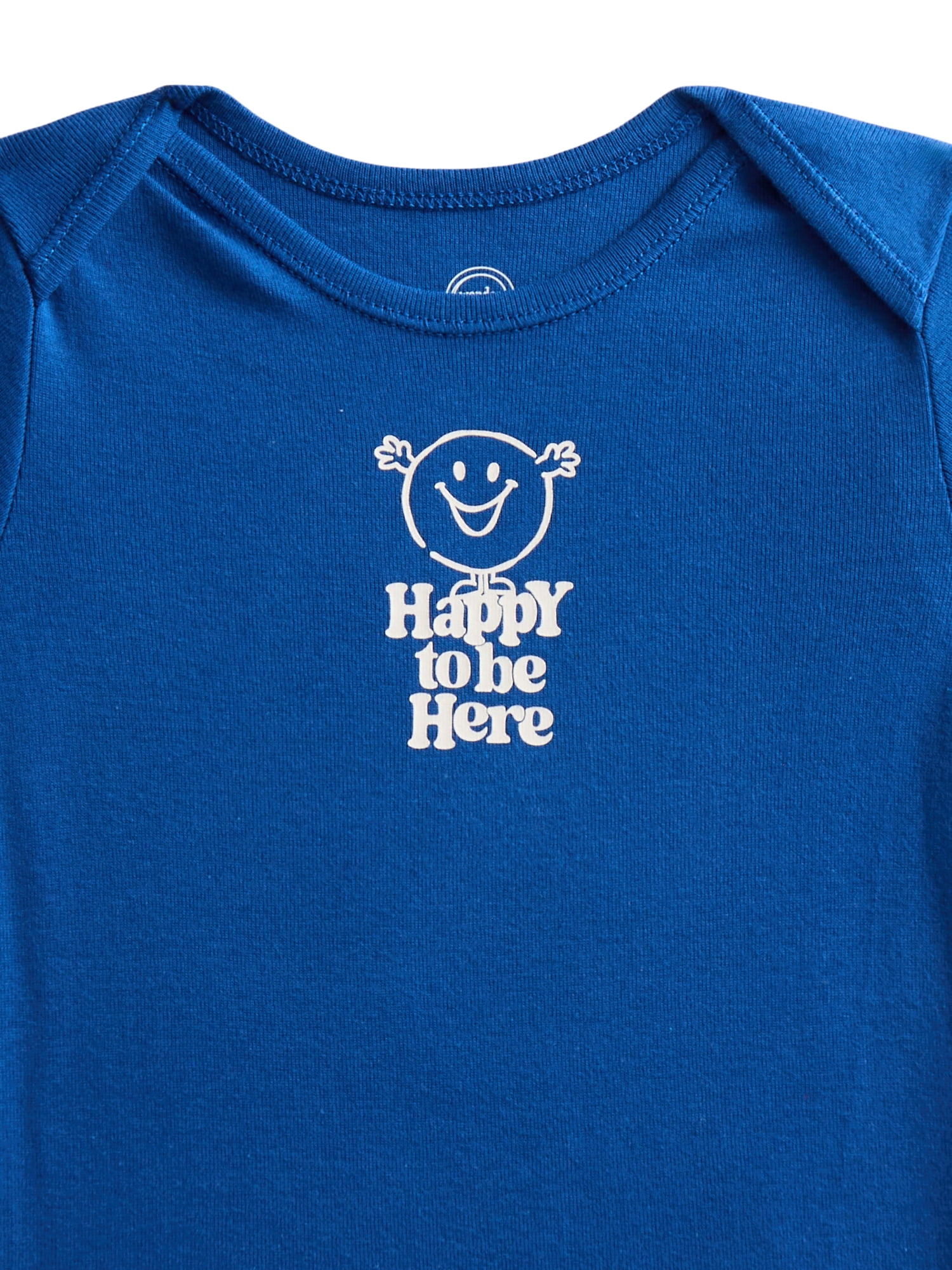 Wonder Nation Baby Boys Bodysuit with Short Sleeves, 3-Pack, Sizes 0-24M